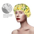 thumbnail image 5 of Lemon (2) Shower Cap, Double Layers Shower Cap Rreusable Waterproof, Elastic Bathing Hair Hat for Women, Washable Hair Cap for All Hair Lengths, 5 of 5