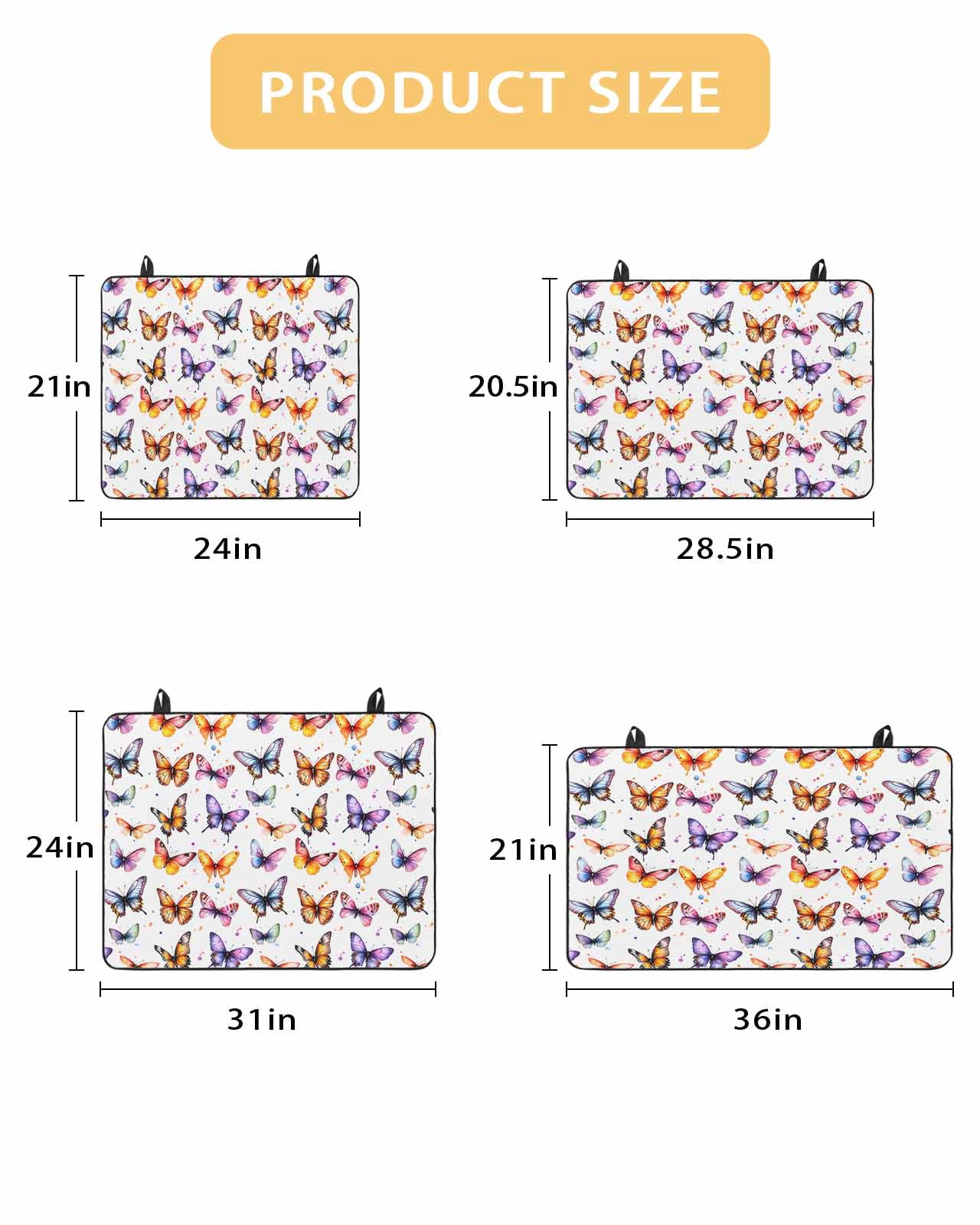 nqOlkjepod Large Induction Cooktop Protector Mat 24"x21", Spring Butterfly Stove Top Covers for Electric Stove, Summer Watercolor Farmhouse Decorative Stove Burner Cover Mats, Glass Top Stove Cover