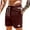 Wine_#63002, variant on Homozy Mens Corduroy Shorts Drawstring Elastic Waist Shorts with Pockets Casual Drawstring Summer Beach Shorts