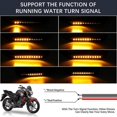 thumbnail image 3 of Espejo retrovisor lateral LED para motocicleta, color negro, con señal de giro de agua corriente para Sportster Softail Dyna Electra Glide y más, 3 of 5