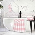 thumbnail image 6 of Dreamtimes Pink Buffalo Plaid Soft Cotton Towel Sets 2 Piece,1 Bath Towel 1 Hand Towel Quick Dry Highly Absorbent Bath Towels Washcloths for Bathroom, Gym, Hotel, and Spa, 6 of 7