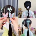 thumbnail image 4 of 10Pcs Embroidered Butterfly Headband Spiral Hair Ties No Damage,Colorful Butterfly Telephone Wire Hair Bands for Kid Cute Butterfly Ponytail Holders Headbands Telephone Cord Hair Ties Hair Accessories, 4 of 8