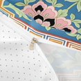 thumbnail image 4 of jejeloiu Folk Floral Duvet Cover Queen For Men Women,Retro Print Queen Bedding,Blue Pink Green,Reversible,3 Pieces,1 Duvet Cover and 2 Pillowcases, 4 of 6
