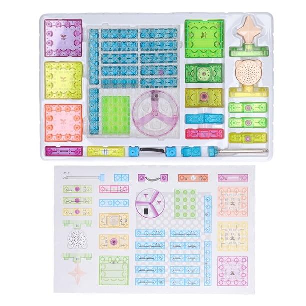 Kit de construcción de circuitos, kit de construcción de circuitos, kit de aprendizaje de circuitos, juego de experimentos de electricidad, confiable y duradero