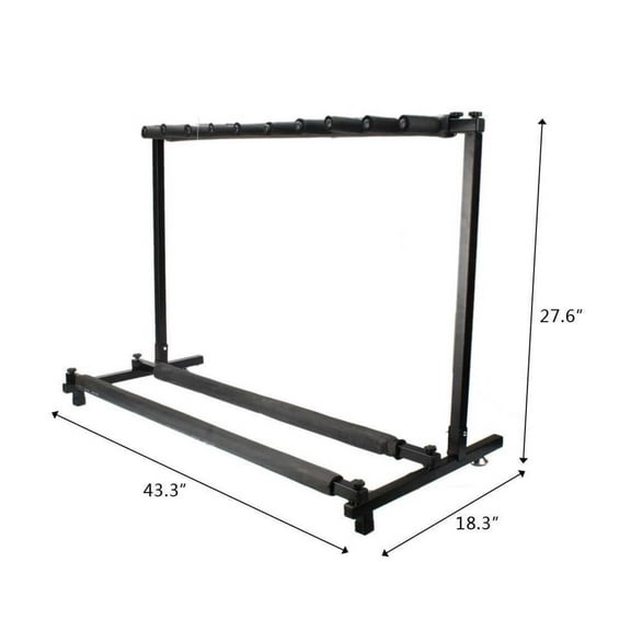 Wqmh 9 Multiple Guitars Stand Display Stand Guitar & Ukulele & Bass & Banjo Holder for Band, Studio, Home (Square-9 Holder)