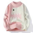 thumbnail image 4 of Suéter de dinosaurio divertido de Harajuku, prenda de punto cálida para otoño e invierno de 2024, nuevo diseño de empalme para parejas, jersey de punto para parejas, 4 of 4
