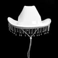 thumbnail image 4 of Bridal Cowgirl Hats Glitter Rhinestones Cow Girl Hat Adult Size Wedding Cowboy Hat for Bachelorette Party 3 Color, 4 of 7
