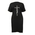 thumbnail image 2 of LovelyWholesale Women's Plus Size V Neck Letter Print Dress, 2 of 4