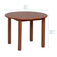 thumbnail image 2 of ECR4Kids 30in Round Hardwood Table and Chairs, 12in Seat, Kids Furniture, Dark Walnut, 3-Piece, 2 of 9
