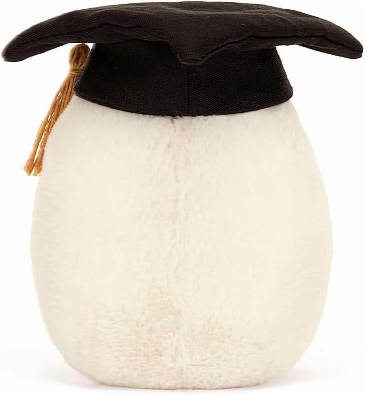 Jellycat Amuseables Boiled Egg Graduate Stuffed Toy, 5.5 inches - Food Plush - Fun Graduation Gift