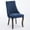 Blue, variant on PORKISS Upholstered Dining Chairs Set of 2, Linen Dining Room Chair with Curved Solid Wood Legs, Modern Accent Chair for Kitchen, Beige