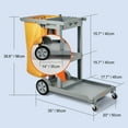 thumbnail image 6 of VEVOR Commercial Janitorial Trolley Cleaning Cart with PVC Bag for Housekeeping Office, 6 of 9