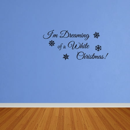 Spongebob Christmas Quotes Wall Decal Quote I'm Dreaming Of A White Christmas Vinyl Decal Holidays W70 ()