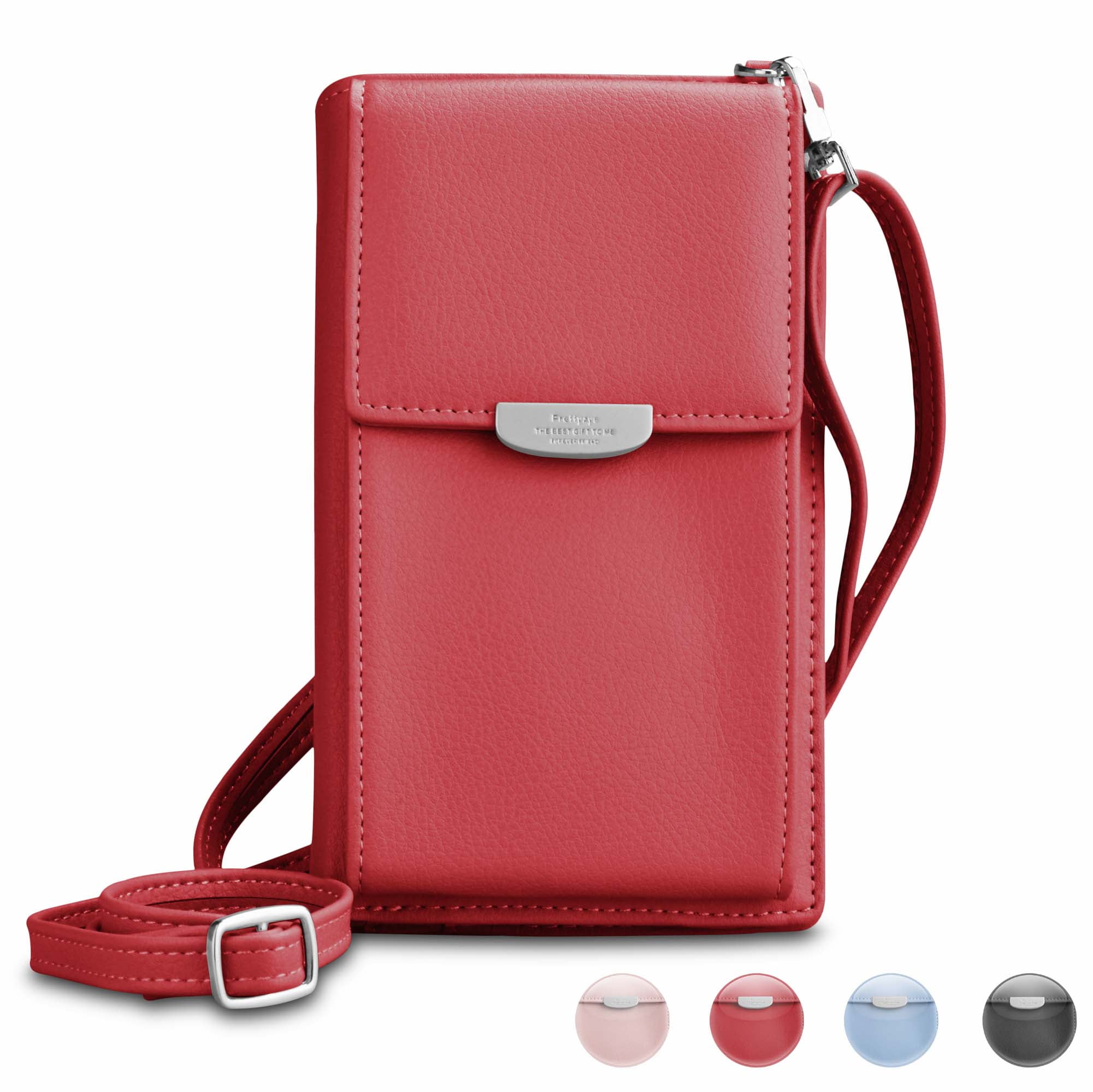 Smartphone Small Leather Crossbody Cellphone Shiny Shoulder Bag for Women
