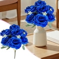 thumbnail image 2 of Artificial Rose, Loetky Artificial 7-Head Rose Bouquet for Wedding Table Decoration and Studio Props, Wedding Decoration, 2 of 9
