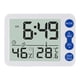 thumbnail image 1 of Pantalla digital Medidor de humedad Termómetro Temperatura Reloj despertador Azul, 1 of 8