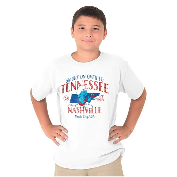Smurfs Tennessee Nashville Cartoon Crewneck T Shirts Boy Girl Teen Brisco Brands S
