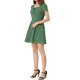 thumbnail image 4 of Vestido de Promoción A-Line de Manga Corta con Cuello Cuadrado Impreso para Mujeres INSPIRE CHIC M Verde-Corazón, 4 of 7
