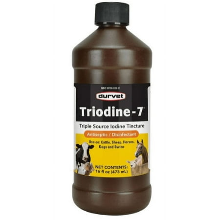 UPC: 0745801118072 | Durvet 43776 Triodine-7 Livestock Supplements w/ Triple Source Iodine Tincture