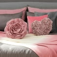 thumbnail image 3 of JWH 3D Handmade Soft Round Decorative Rose Pink Flower Throw Pillow for Bed Sofa Bedding 14inch, 3 of 9