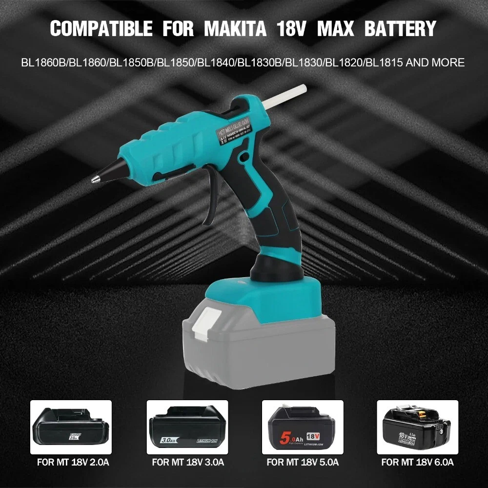 Cordless Hot Melt Glue Gun DIY Crafts for Makita 18V with 30pcs 7mm Glue Sticks