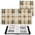 thumbnail image 2 of iauyy PU Leather Scrapbook Album | Expandable Binder with 20 Self-Adhesive Pages (11.8x24in)，A Plaid Pattern, 2 of 8