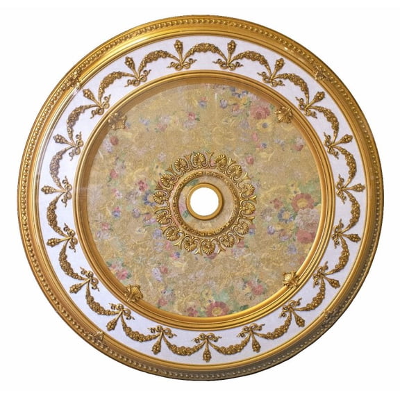 Artistry Lighting Round 51" Antique Gold Ceiling Medallion French Floral Motif (ART13-CF-080)