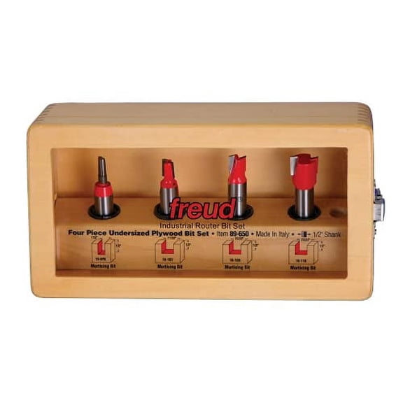Freud 4 Piece Undersized Plywood Bit Set - 89-650