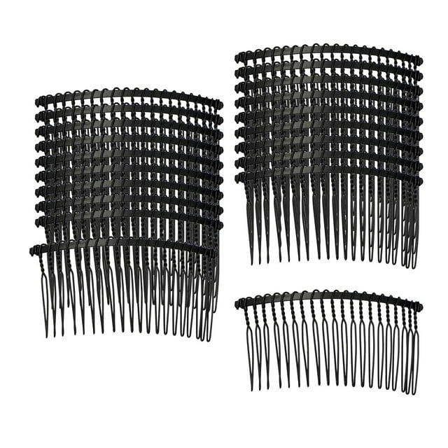 Peineta Salvador 20 Piezas para Velo de Boda de Metal Negro