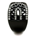 thumbnail image 4 of TK2166 - IP Black(Ion Plating) Stainless Steel Ring with Top Grade Crystal  in Black Diamond Size 9, 4 of 4