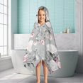 thumbnail image 6 of Pioneer Flower Floral Print Pattern Hooded Bath Towel，50"x30" for Ages 3 To 12 Kids, Quick Dry Lightweight Soft Microfiber Hood Beach Towel Cover Up for Kids, 6 of 7