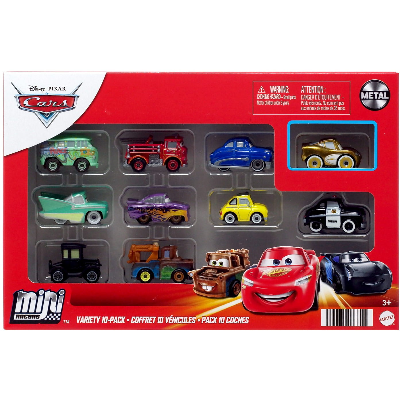 Disney / Pixar Cars Die Cast Mini Racers VARIETY 10Pack (2022