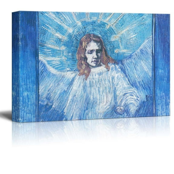 Head of an Angel, After Rembrandt by Vincent Van Gogh - Canvas Print Wall Art Famous Painting Reproduction - 16" x 24"