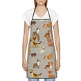 thumbnail image 3 of Pofeuu Cute Dog Print Aprons with Pockets, Cute Aprons for Kitchen, Cooking, Server, Barber, Chef Apron, 3 of 7