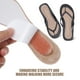 thumbnail image 3 of par de plantillas autoadhesivas para sandalias, cómodas almohadillas de cuero artificial para los pies, a prueba de golpes, con insertos de cojín antideslizantes, 3 of 7
