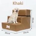 thumbnail image 3 of LSLJS Fashion New Leather Foldable Pet Stairs Detachable Pet Bed Dog Ramp 3 Steps, 3 of 4