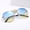BLUE YELLOW, variant on Round Oversized Gold Bee Luxury Designer Shades – Blue & Yellow Lens Trendy Fashion UV400 Protective Shades