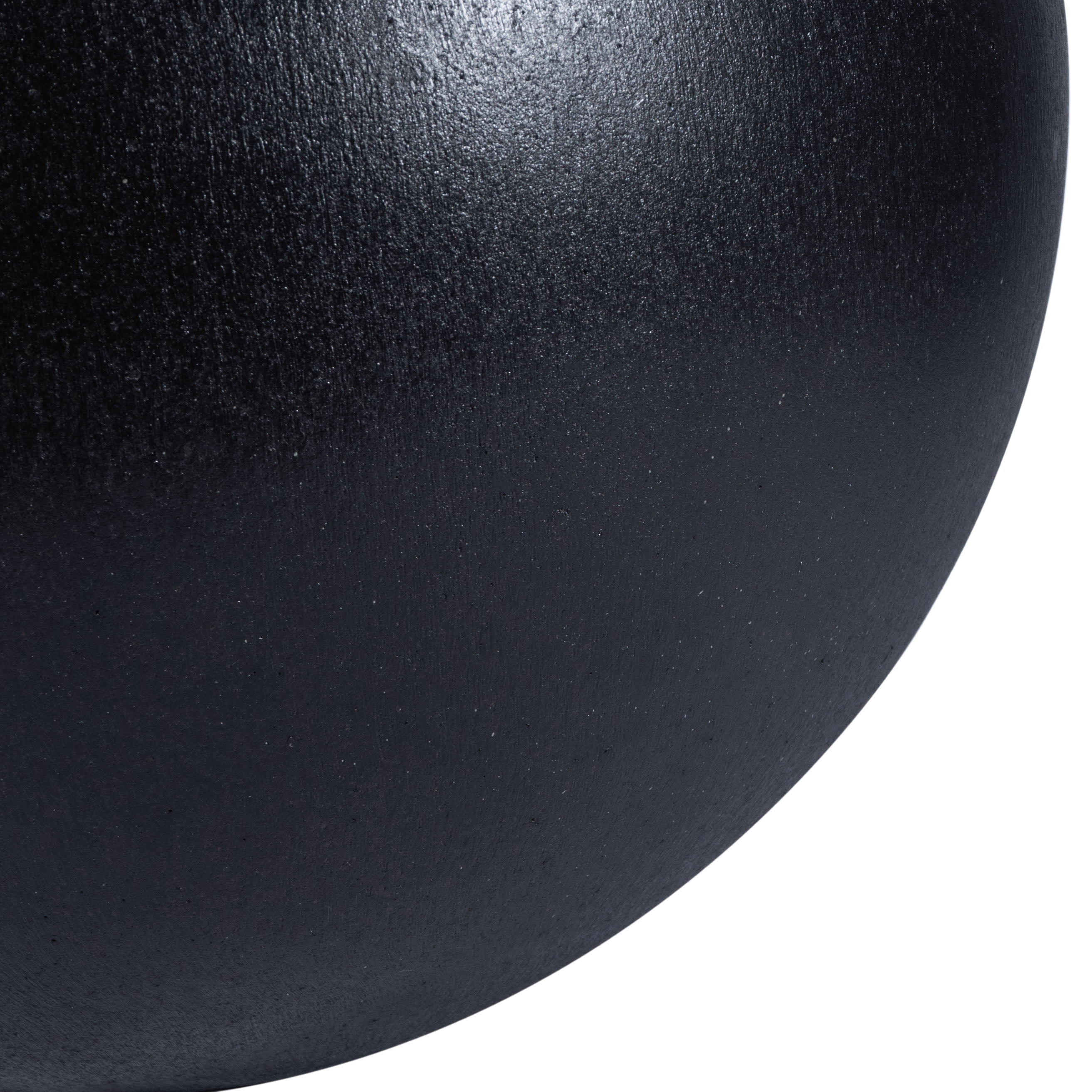 Safavieh Kenslia 24" x 24" x 20" Round Black Concrete Ficonstone Contemporary Plant Planter with Weather-Resistant