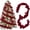 Burgundy, variant on Satmonnus Burgundy Velvet Ball Christmas Garland Set of 2, 6FT Flocked Shatterproof Holiday Ornament Cluster Garland for Christmas Tree Mantel Staircase Party Decor