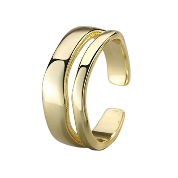 JoyMoreHome Womens Open Geometry Ring,Adjustable Twist Spiral Thumb Index Finger Ring Jewelry for Women