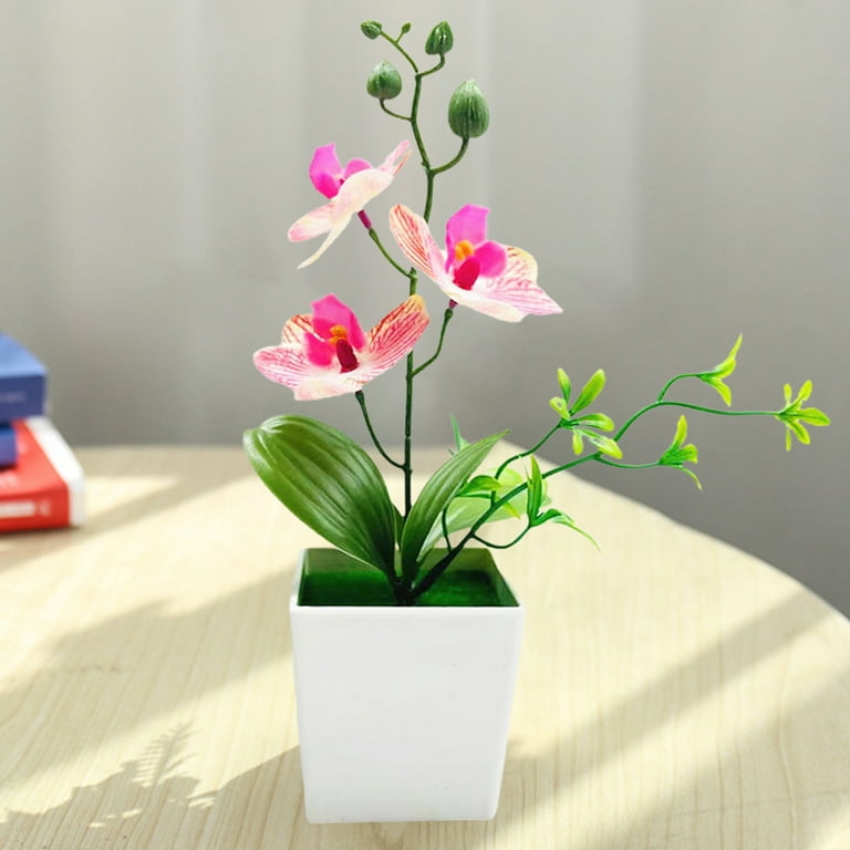 Artificial Flowers Fake Flowers Artificial Flowers Winter Orchid Simulation  Fake Flowers Living Room Porch Decoration Dining Table Balcony Silk Dry
