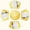 Placemats 4600, variant on yellow Brick Stone Round Table Placemats Set Of 5 Wedge Table Mats Washable Heat Resistant Place Mat For Dining Table Kitchen Farmhouse Restaurant