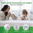 thumbnail image 2 of Gogreen Protector de Colchón Impermeable, Antichinches, Refrescante, Plástico, Tamaño Queen, Bolsillo Profundo, Ajustables 1540 Cm (Bambú, Blanco), 2 of 7
