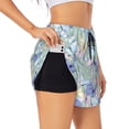thumbnail image 3 of Lsque Colorful Butterfly Printed Women's Running Shorts with Liner Pockets,Elastic Quick Dry Workout Athletic Gym Yoga Shorts,Womens High Waist Shorts-Medium, 3 of 9