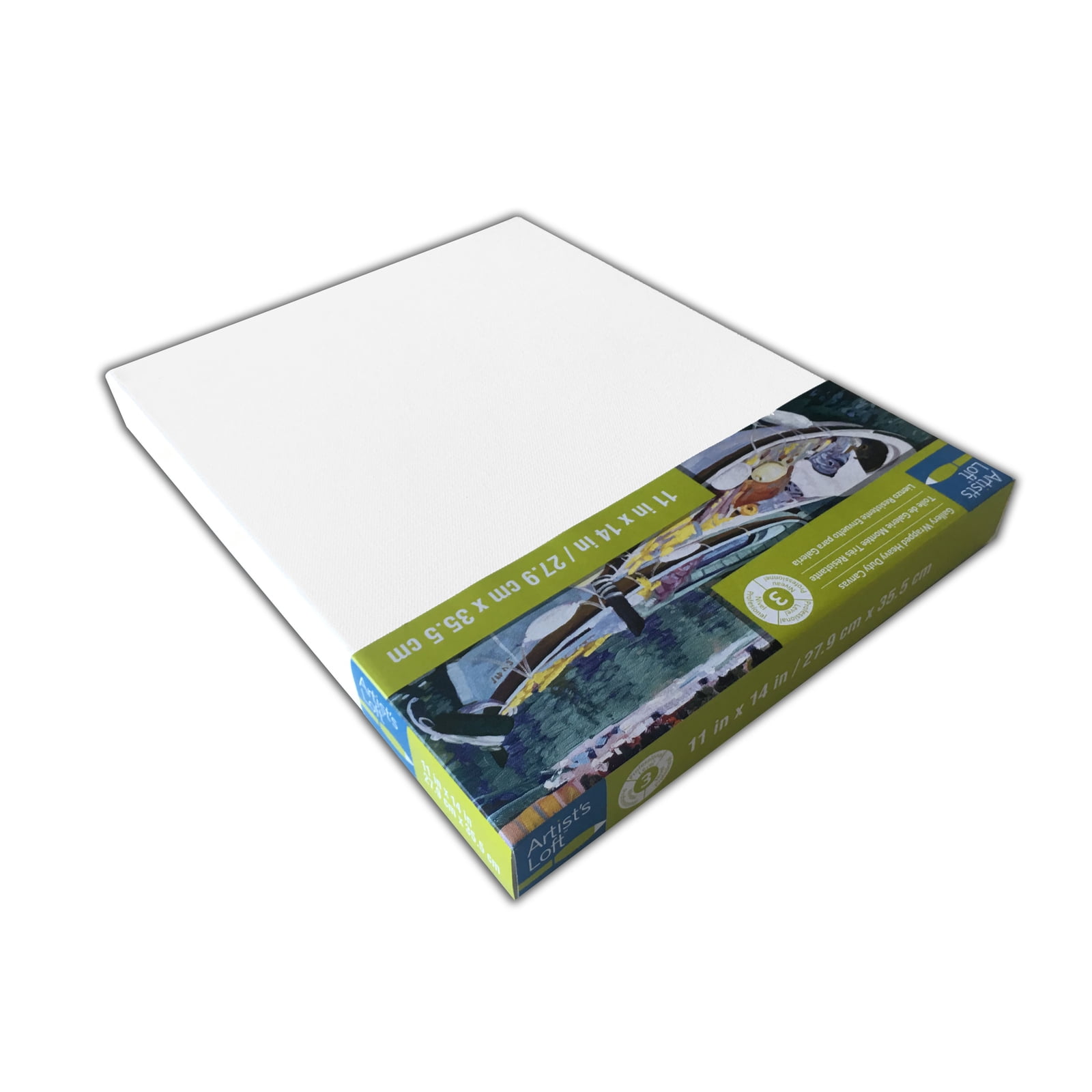11" x 14" Level 3 Gallery Wrapped Heavy Duty Canvas by Artist's Loft - Archival - Acid Free Cotton Canvas for Paint - Acrylic - & Oils - Bulk 12 Pack