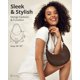 thumbnail image 2 of Bolso de hombro Vantamo Crescent Coffee Brown con RFID para mujer, 2 of 6