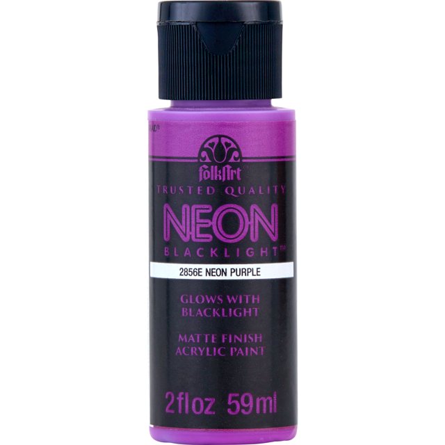 Folkart Neon Acrylic Paint, Purple, 2 fl oz