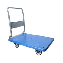 Hand Truck Upgraded Foldable Push Cart Dolly 660 lbs Capacity Moving Platform Hand Truck Heavy Duty Space Saving Collapsible Swivel Push Handle Flat Bed Wagon