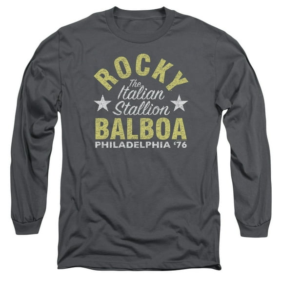 Rocky Rocky Philly Long Sleeve Adult 18/1 T-Shirt Charcoal