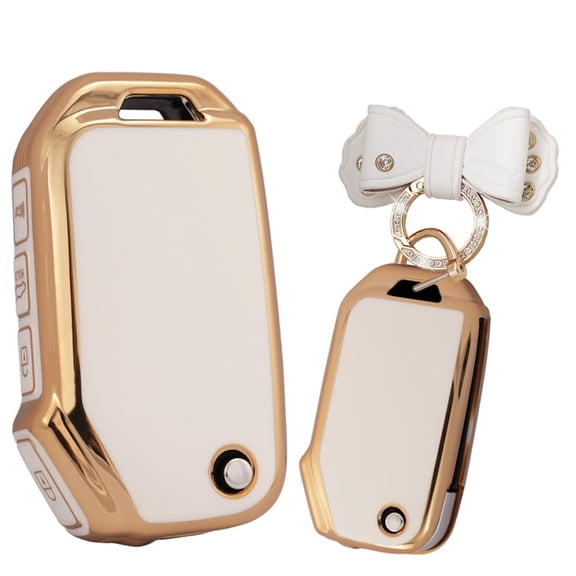 Flip Key Case Cover Keyring Fit for Kia Forte Sportage Seltos Soul 2021 Soft TPU Car Key Accessories 4 Button